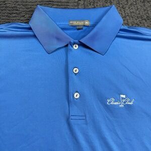 Peter Millar Summer Comfort XL Polo Shirt Blue Classic Club Golf Performance